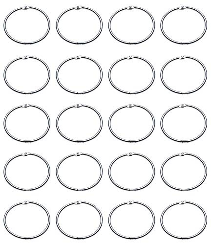 Binderring / Buchbinderring, Klappring, 2,5 cm Durchmesser, 20 Stück