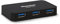 Hamlet XHUB430BKPW Hub USB 3.0 4 porte 5GBbs con cavo USB 3.0 e alimentatore 5V 2A