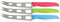 Nirosta Fackelmann 43202 Couteau à fromage tropical en plastique/acier inoxydable, 24 cm, en corail/vert/bleu