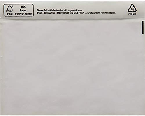 Dokumententasche DIN C5 Transparent mit Selbstklebung 250 St./Pack. 250St.