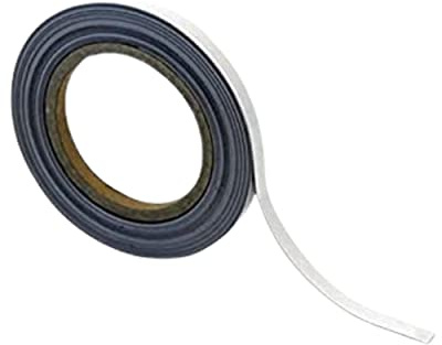 Magnetic Steel Easy-Wipe Tape, Thin & Flexible, Cut to Fit Strip, Strong Magnetic Tape, High Visible Identification, Suitable For All Non-Magnetic Surfaces - White - H.10mm x W.10M