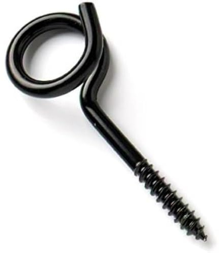 Bulk Hardware bh04756 ronde Pigtail Balançoire Hamac/Crochet – Noir