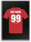 UNIGIFT Personalised Gift - United Glass Fridge Magnet (Football Club Design Theme, Colour Options) - Any Name/Message on Your Unique Manchester Red Devils Army Reds