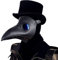 Raxwalker Pest Doctor Maske Retro Steampunk Halloween Kostüm Lange Nase Vogel Schnabel Cosplay Requisiten (schwarz)