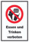 HB-Druck Essen und Trinken verboten Schild A6 Rückseite selbstklebend