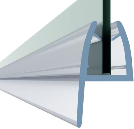 HNNHOME Crystal Super - Clear Bath Shower Screen Door Seal Strip for 6mm Glass Up to 16mm Gap