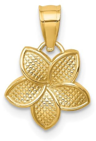 Anhänger Plumeria 14 Karat poliert