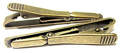 Krawattenklammer für Herren, 5,3 cm, Metall, Krawattennadel, Zubehör für Jubiläen, Hochzeit und Geschäft, Antik-Bronze, 3 Stück