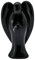 Nupuyai 7cm Obsidian Edelstein Kristall Engel Figur Schutzengel Heilstein Taschenengel Friedensengel Glücksbringer Reiki Deko