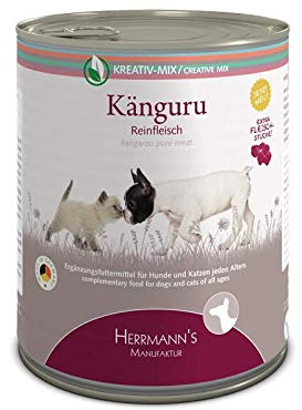 Herrmanns Ergänzungsfutter für Hunde und Katzen Känguru 100% Reinfleisch, 800 g