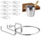 Relaxdays 10x Wine Cooler Holder, Table Bracket for Wine Chiller, with 18 cm Ø, Champagne Bucket Mount, Iron, Silver