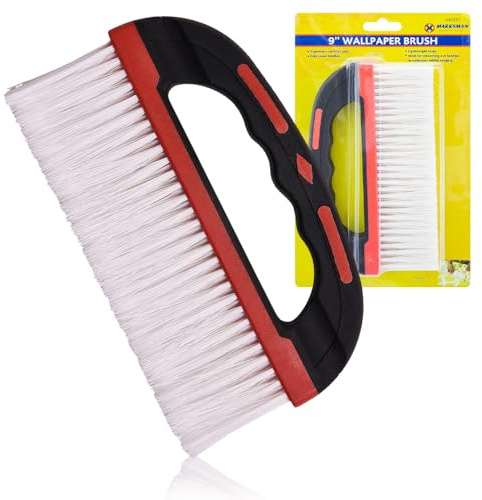 9 Wallpaper Smoother Pasting Brush - With Easy Grip Handle, Soft Bristles | For Pasting, Decorating, Smoothing | Wall Home Diy. Multi Use, Paste Remover