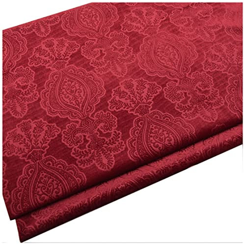 Blumenmuster Samtstoff Meterware 145 Cm Breit Blumen Dekorativen Samtstoff Möbelstoff, Polsterstoff für Polsterung, DIY Handwerk, Vorhang, Wohnkultur(Color:rot)