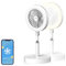 GeoSmartPro AirLit - Portable Standing Fan With LED light, app-controlled, 10,000mAh Rechargeable Battery USB Powered, Height Adjustable, Voice Assistant. Accessories: Mobile Holder, Magnetic mirror.