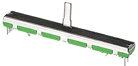 sourcing map 5Stk Fader Variabler Widerstände Mischer Linear B20K Ohm potentiometer Potentiometer Doppelkanal 75mm Gerade Rutsche mit Knöpfen