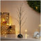 COM-FOUR® LED Baum als dekorative Beleuchtung - Lichterbaum mit 48 LEDs als Deko zu Weihnachten - Leuchtbaum für den Innenbereich (Baum mit Ständer - 48 LED)