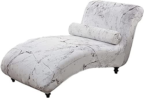 QHDXL Stretch Relaxliege Schonbezug ohne Armlehnen Elastische Chaiselongue Schonbezüge Abdeckung Liegesessel Bezug Sofabezug rutschfest Relaxsessel Bezüge Hellgrau (Color : Color-15)
