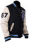 Aksah Fashion Herren Jacke Beverly Hills Cop Sports Letterman Varsity Wolle & Lederärmel, Wolle und Leder, XL