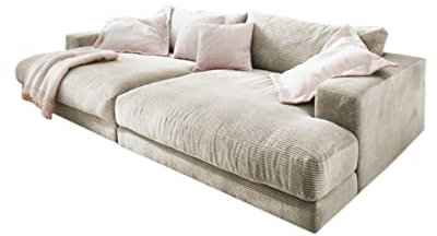 KAWOLA XXL Cord Sofa Madeline I Große Couch im Zeitlosen Design I Gaming und Relax Sofa - 290 x 86 x 170 (BxHxT)