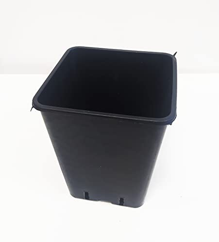 VASI QUADRI VIVAIO E RELATIVI SOTTOVASI 10PZ. VARIE MISURE IDEALE PER COLTURE OUTDOOR E INDOOR (KIT VASI 15X15X20 CM. + SOTTOVASI)