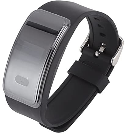 Digital Voice Recorder Watch,AI Smart HD Noise Reduction Voice Activated Recorder Watch,Fashionable Appearance,Buttonless Design,One Touch Recording,Supports MP3, WMA, WAV((Neutral English Black 8GB))
