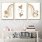 Sarah Duke Poster Kinderzimmer, 3er Set Regenbogen Tiere Beige Bilder Wandposter, Ohne Rahmen Wandbilder Deko, Leinwandposter Geschenk für Junge und Mädchen (40 x 50 cm)