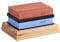 Pierres à aiguiser pour outils de sculpture sur bois – Pierre à aiguiser – Pierre à aiguiser – Grain 400 et 1000 avec coussinets antidérapants amovibles et une base en bambou, bleu rouge, 15 x 10 x 8