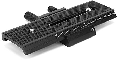 Slider da 11 cm, cursore per guida di messa a fuoco macro a 2 vie con montaggio a vite per guida della fotocamera 1 4 per riprese ravvicinate universale per fotocamere DSLR