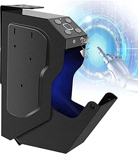 XDLYWUZIQ Waffentresore Für Pistolen - Handgun Safe Box Schnellzugriff Mit Biometrischem Fingerabdruckschloss, Digitaler Tastatur Und 2 Notschlüsseln,mini Waffentresor Für Safe Home-Sicherheit