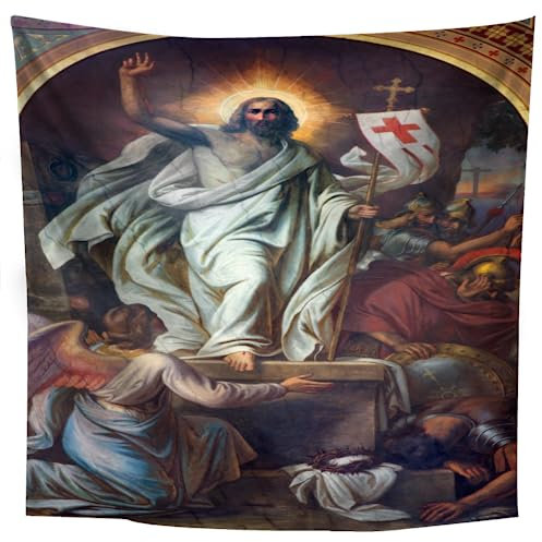DICOINB 3D Wandteppich Jesus Christus 100X150 Tapisserie Wandteppiche Religion Xxl Für Schlafzimmer Wohnzimmer Kinderzimmer Dekoration,C21