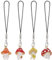 BENECREAT 4 Stück Handy-Anhänger Mit Pilz-Anhänger, Taschenanhänger Ornament Lanyards Handy-Charm-Gurt Für Handyhüllen, Taschen, Schlüssel Oder Sonstiges, 97 mm Lang