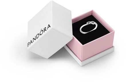 PANDORA Moments, Infinity Knot Ring | Hand-Finished Sterling Silver Stacker Ring, Infinity Knot Motif, Eternity or Promise Ring, Stackable for Women