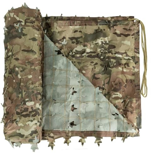 LOOGU Camouflage Net Camouflage Net Feuilles de chêne coupées pour la Chasse Militaire tir Aveugle Regarder ombrage fête décoration