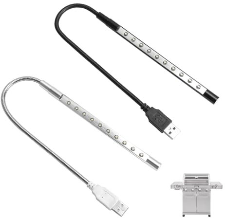 BMMXBI Barbecue Grill USB Licht für Monument Gasgrills, Superhelle Grilllichter, Geschenke für Männer, Monument 25392 Gasgrill Zubehör, Batterien nicht enthalten, 360 Grad angepasst, 2 Pack