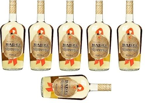 6 Flaschen Badel Slivovica Pflaumenbrand a 1000ml Obstbrand Kroatien 40% Vol.