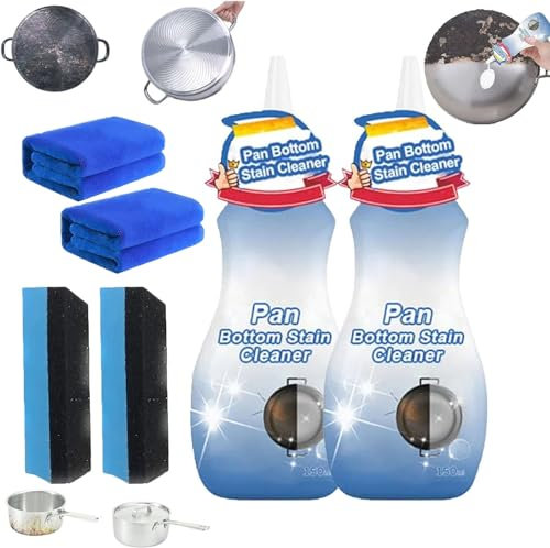Pan Bottom Stain Cleaner,Gel Cleaner for Cookware Bottom,Pot Cleaner For Bottom Of Pans,Household Stainless Steel Cleaner, Pot Cleaner for Bottom of Pans, Kitchen Cleaner Spray (1pcs)