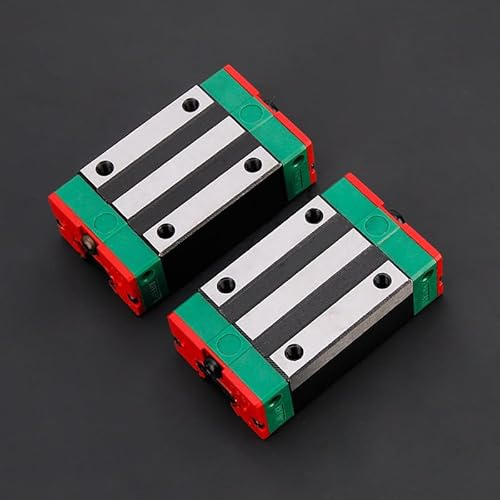Hohitto HGH25CA Schlittenblock, 2Stück HGH25CA Quadratische Typ Lager Schlitten Slider Block angepasst an HGR25 lineare Bewegung Schiene, für CNC-Maschine Router DIY Projekt