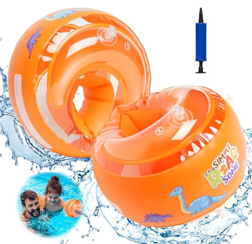 S Puddry Schwimmflügel Kinder 1-6 Jahre, 3-Schicht-Airbags Schwimmhilfe Baby ab 1 2 3 4 5 6 Jahr, Dauerhaftes PVC Schwimmflügel Baby ab 1 Jahr, Kinder Schwimmflügel Empfohlenes Gewicht 6-18kg