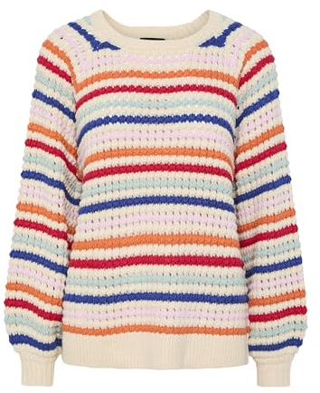 Pieces Damen Pcdosla Ls O-Neck Knit Mm Pullover (1er Pack)