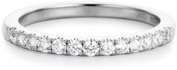 Wycian Freundschaftsringe Frau Frau, Ring Platine 9 Karat Weißgold 9K 1.85Mm Größe 65 (20.7) Moissanit Rundschliff Weiß Gravur Für Verlobung