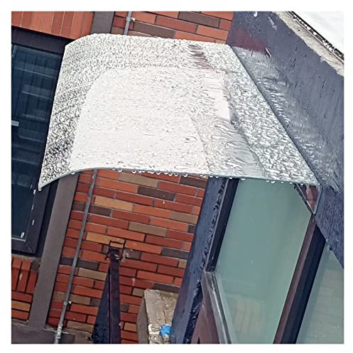Transparente Türfenstermarkise, ausziehbare Polycarbonat-Abdeckung für die Vordertür, Markisenüberdachung für die Außenterrasse, vertikale Installation (Größe: 50 x 80 cm)