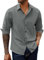 PJ PAUL JONES Hemd Herren Langarm Businesshemden Regular Fit Bügelfrei Hemden Freizeithemd (Grau, XL)