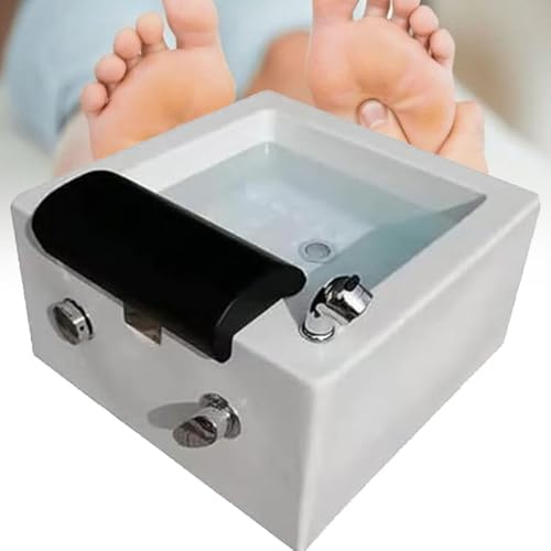 LTSRLL Portable Pedicure Foot Spa Bathtub - Relaxing Feet Spa Tub with Acrylic Chair, Shower Wash & Massage - Ideal for Home, Salon Use - Pedicure Bowl with Foot Bath & Sink Spa Features