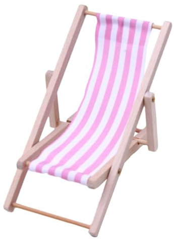 Miniatur-Strandstuhl, Deko-Puppen-Liegestuhl, Puppenhaus Miniatur Klappstuhl, Faltbarer Strandstuh, Miniatur Liegestuhl, Miniliegestuhl Strandkorb, Mikrolandschaft Deko