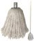Cotton Mop Head With Handle Durable with Steel Clip Socket Super Absorbent Twist and Lock With 120cm Long Woden Handle for Cleaning Floors Industrial & Commercial Use (Pack Of 1, Mop with Handle)