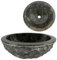 Lendo Online Lavabo Redondo 40x40x15 cm - Cuenca de Mármol - Piedra Natural - Fregadero para baño - Pulido y sólido (Gris)
