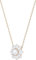 DHAutoLife Sunshine collana collana gioielli serie cristallo trasparente, cristallo rosa, tonalità oro rosa, ciondolo collana girasole, regalo per le vacanze da donna, Length: 14 7/8 inch; Pendant: 5
