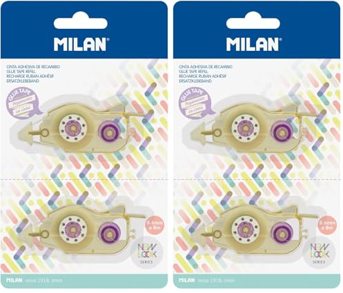 MILAN® Blister 2 recambios cinta adhesiva 8,4 mm x 8 m serie New Look (Paquete de 2)