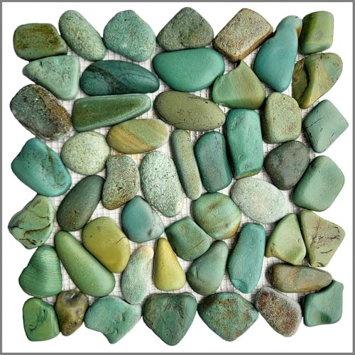K-573 Kieselstein Naturstein Mosaikfliesen gewölbt für Boden & Wand