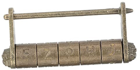 Generic Antikes Zahlenschloss für Schrank, Gepäck, Türschlösser, großes Passwortschloss, Karabiner-Clip, Retro-Schloss, Zubehör, Gürtel, Zahlenschloss für Schließfach, altes chinesisches Schloss,